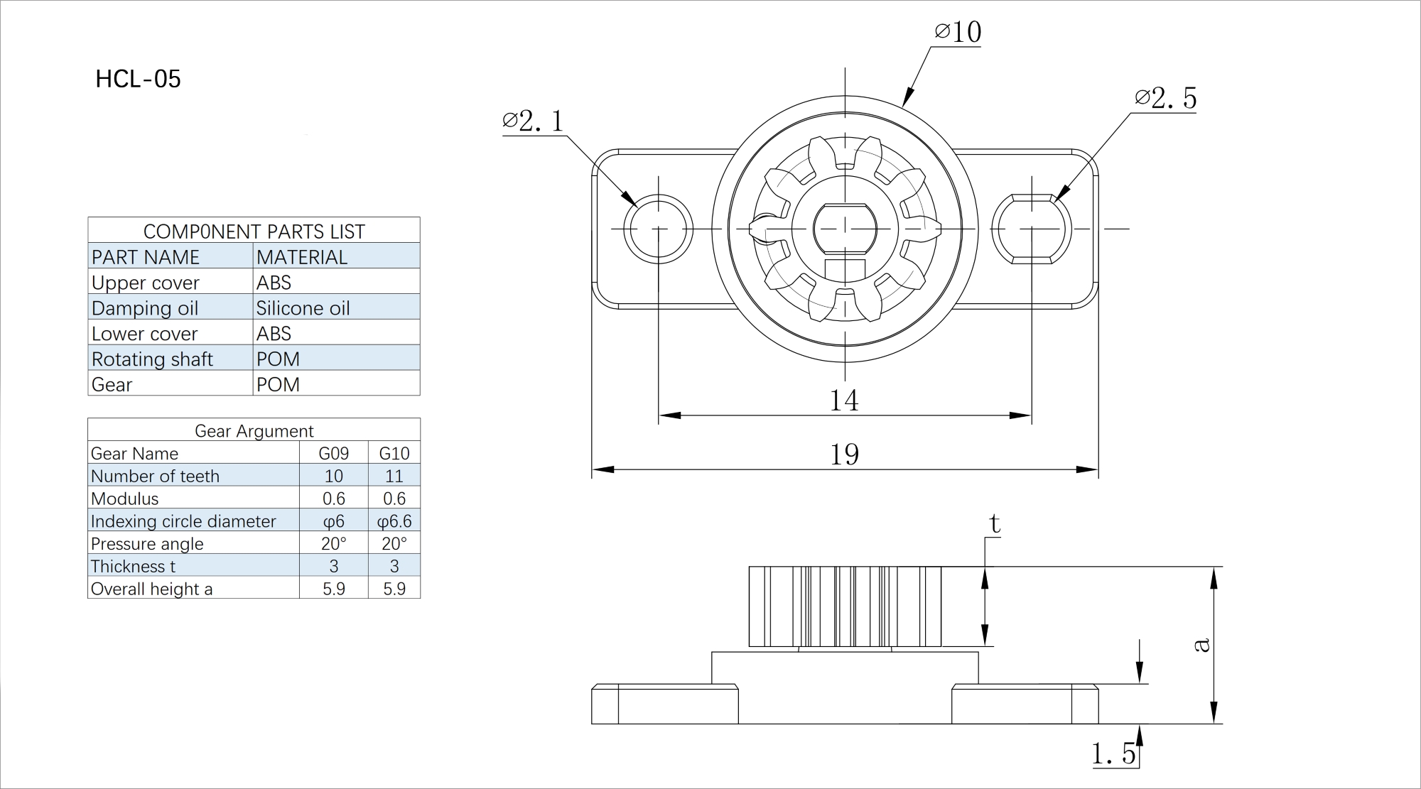 Rotary Damper HCL-05